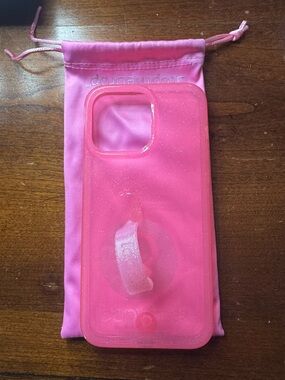 Loopy Case Pink Glitter Phone Case with Integrated Loopy Grip